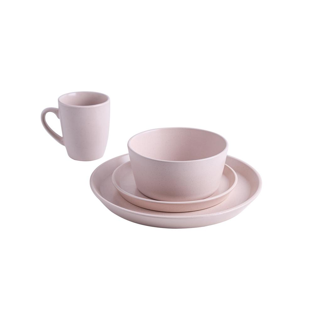 pink dinnerware set