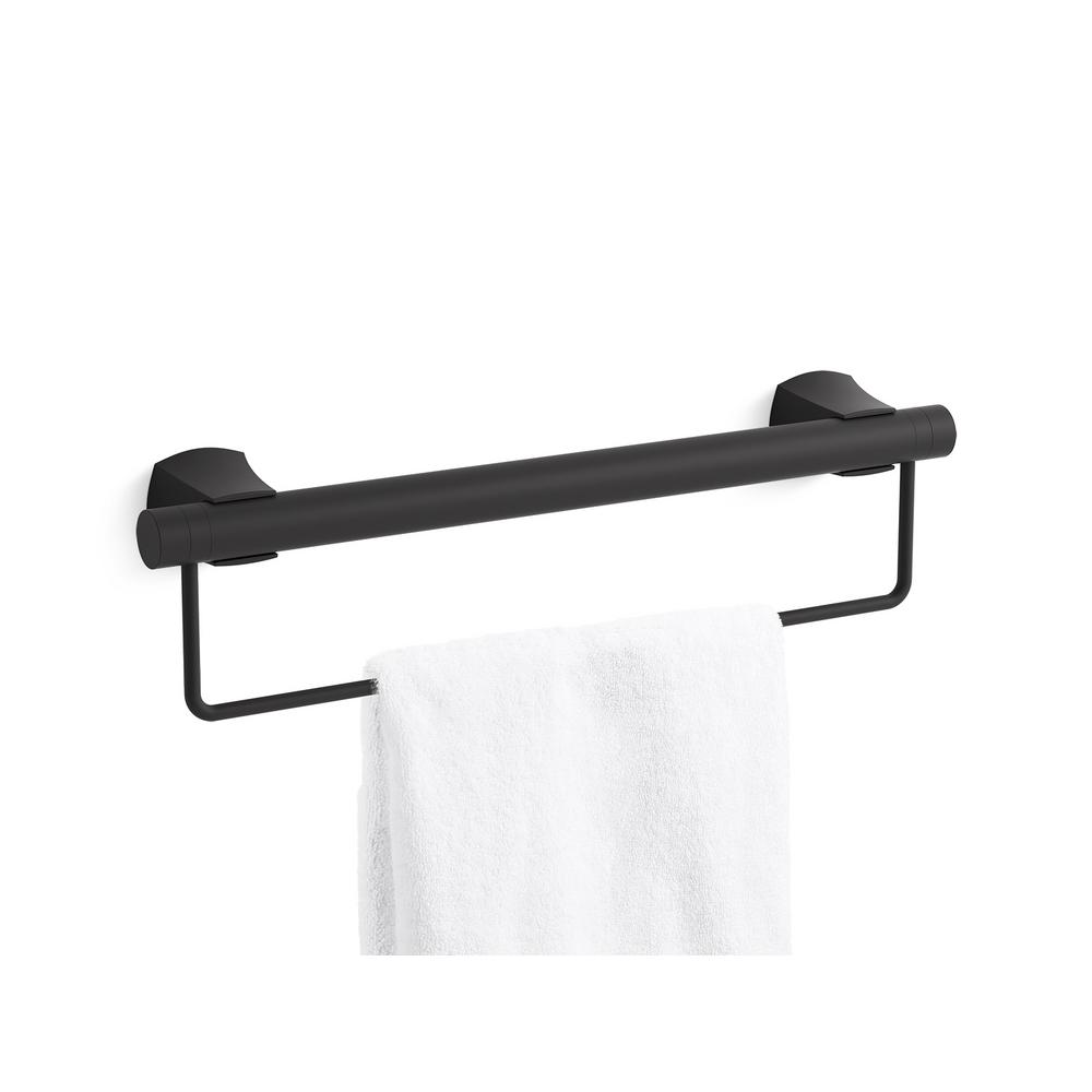 KOHLER 16 in. Towel Bar Attachment Accessory in Matte Black