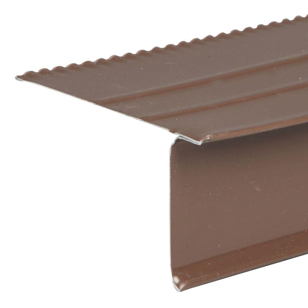 Amerimax Home Products F5 1/2S Brown Aluminum Drip Edge Flashing5511719120 The Home Depot