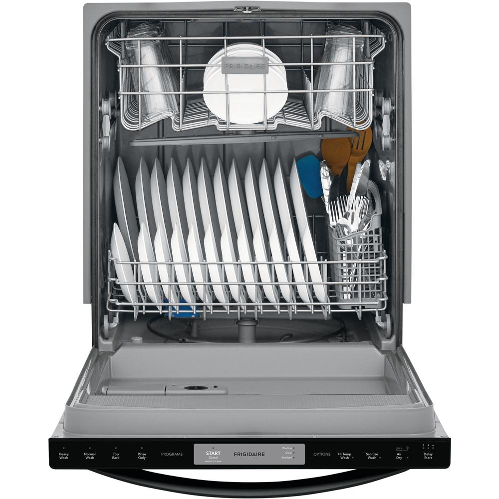 Frigidaire 24 In Black Top Control Built In Tall Tub Dishwasher Energy Star 54 Dba Ffid2426tb The Home Depot