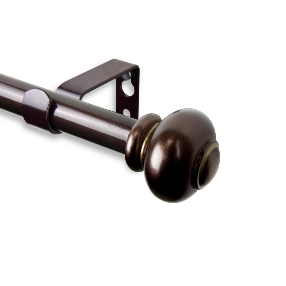 Rod Desyne Nora 5/8" Curtain Rod 48-84 Inch - Cocoa-5715-487 - The Home ...