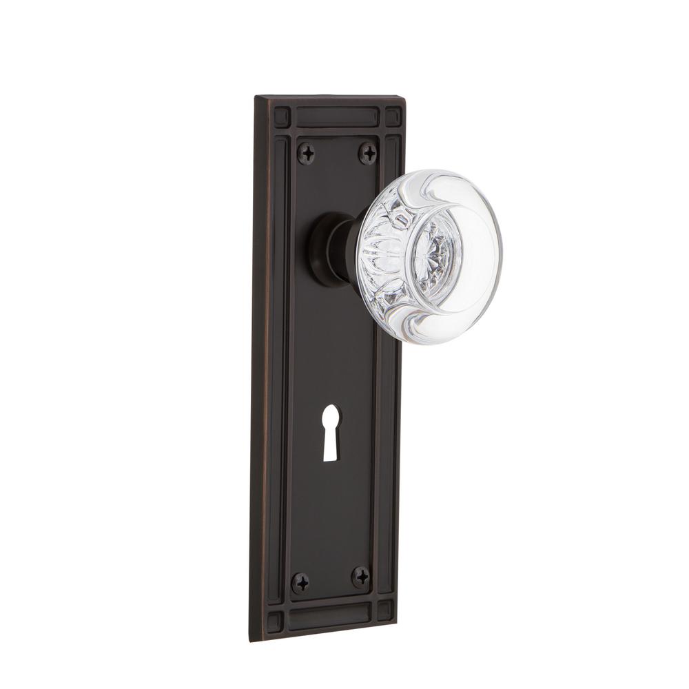 Nostalgic Warehouse Mission Plate Interior Mortise Round Clear