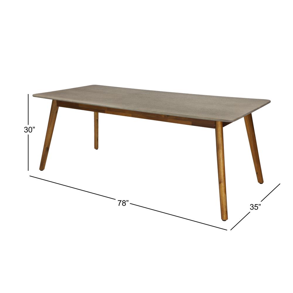 Litton Lane Rectangular Gray Concrete Outdoor Dining Table With - Concrete Coffee Table Wooden Legs Litton Lane Rectangular Gray Concrete Outdoor Dining Table With - Concrete Coffee Table Wooden Legs