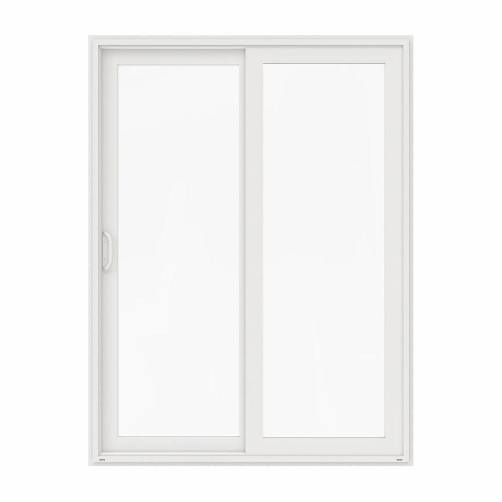 JELDWEN 72 in. x 96 in. V4500 White Vinyl LeftHand Full Lite Sliding