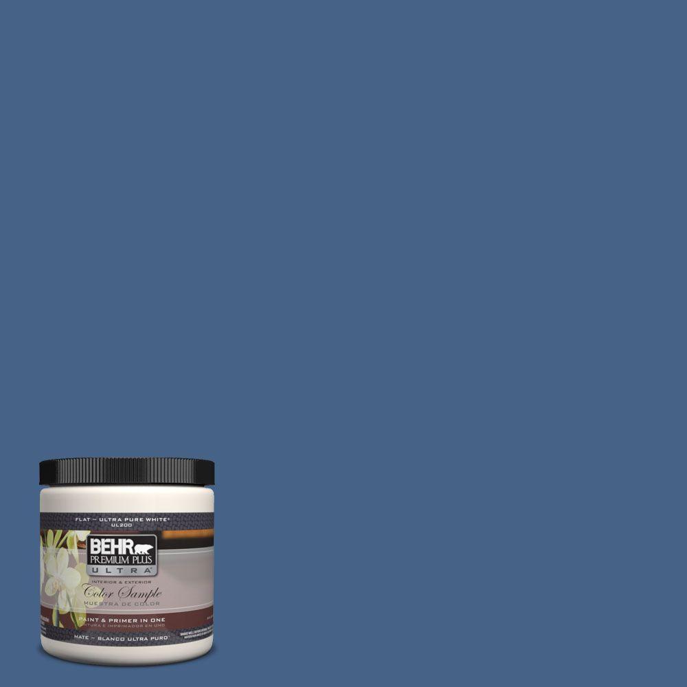 Behr Premium Plus Ultra 8 Oz Ul240 21 Mosaic Blue Matte Interior Ul240 21 Mosaic Blue Matte Interior Exterior Paint And Primer In One Sample