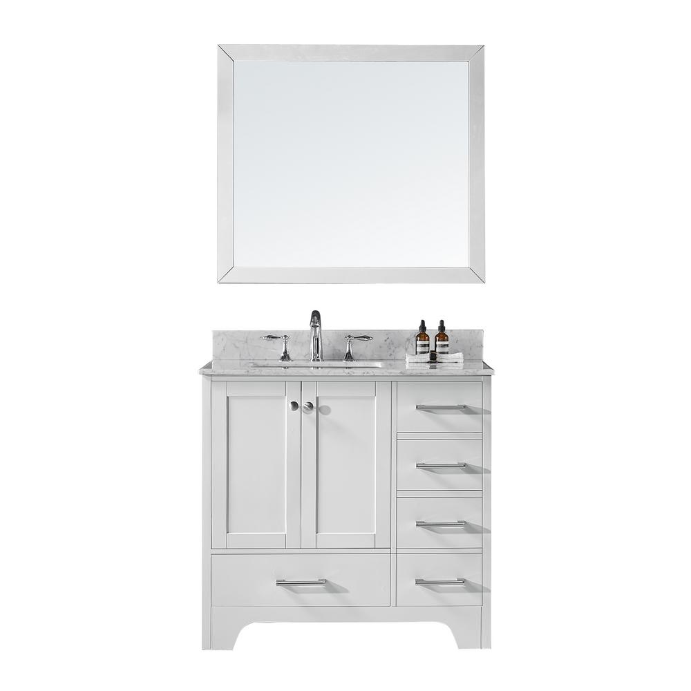 Exclusive Heritage 36 In D Single Sink Bathroom Vanity White D Single Sink Bathroom Vanity In White With Top