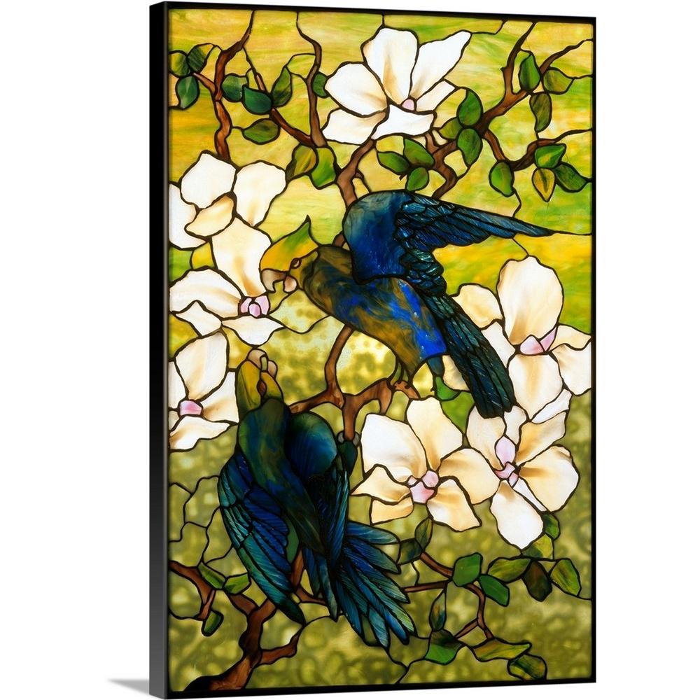 Greatbigcanvas Hibiscus And Parrots By Louis Comfort Tiffany