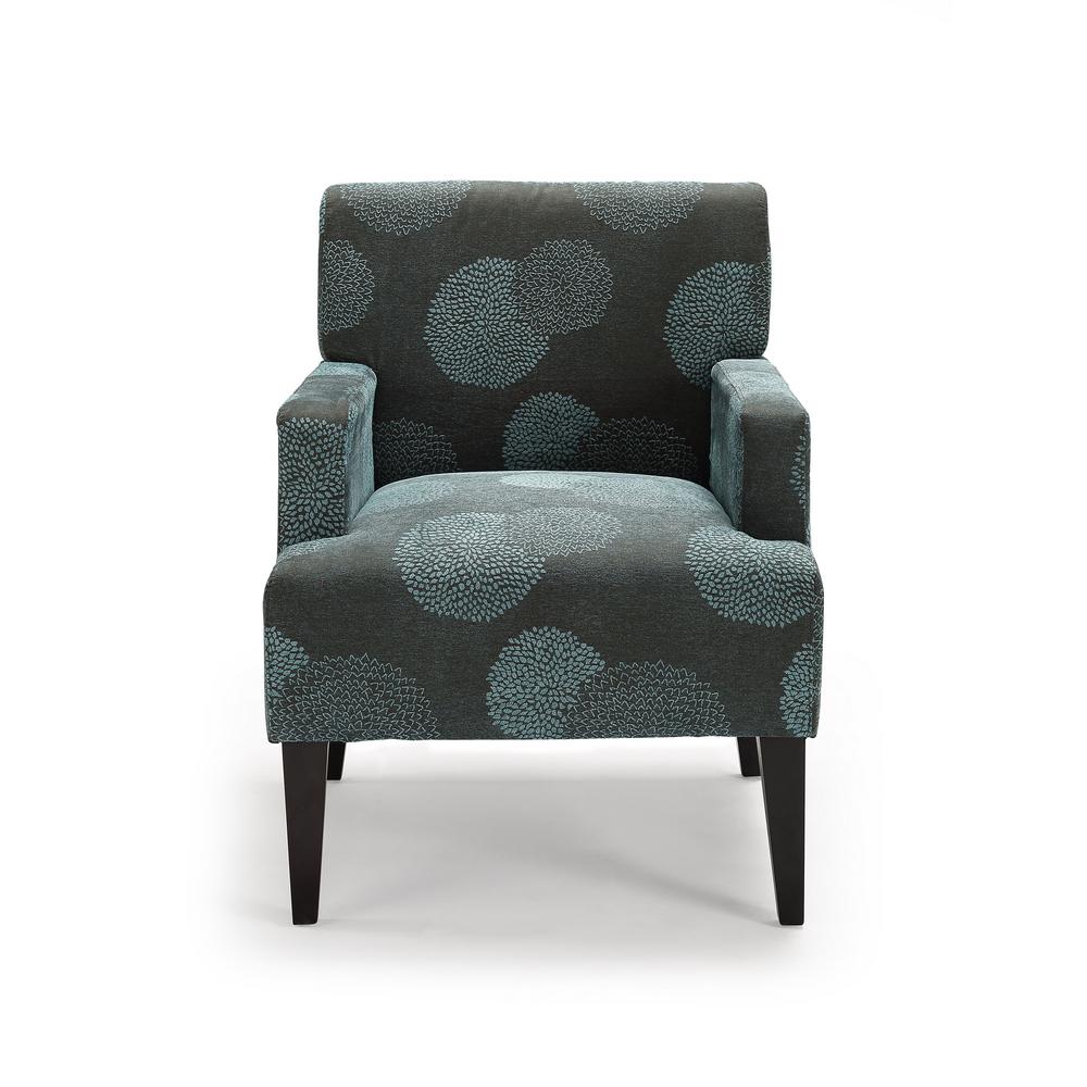 Tux Blue Sunflower Accent Chair Ac Tx Lc023 9c The Home Depot Tux Blue Sunflower Accent Chair
