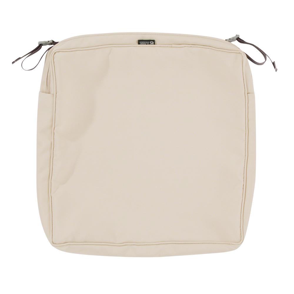 Clic Accessories Montlake Fade Safe Antique Beige 19 In Square Outdoor Seat Cushion Cover