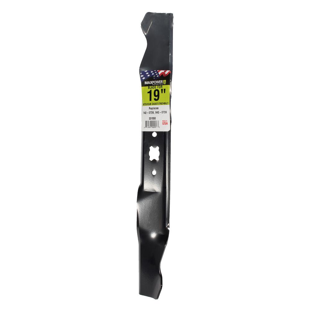 Maxpower 19 in. WalkBehind Mower Blade for Cub Cadet, MTD and Troy
