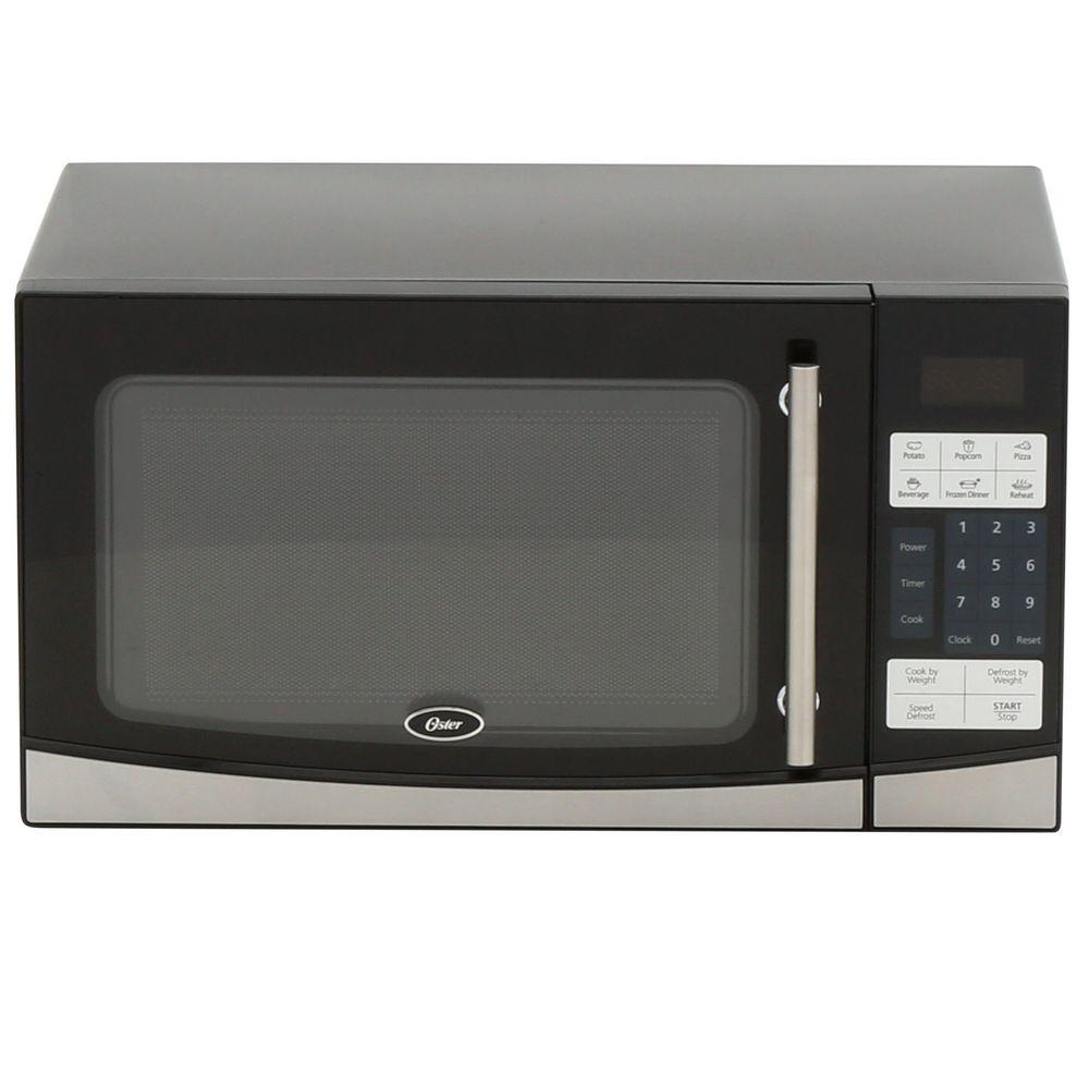 Oster 1.1 cu. ft. 1000-Watt Countertop Microwave in Black-OGB61102