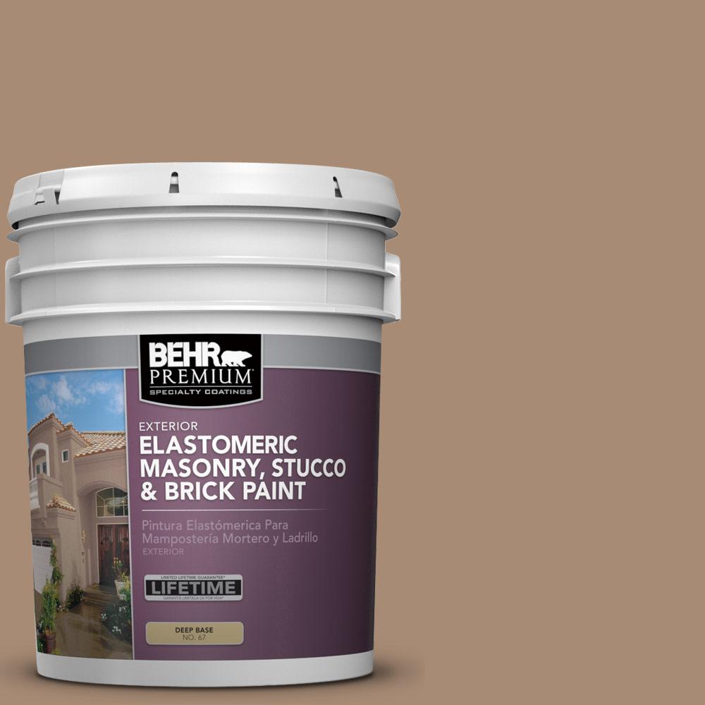 BEHR Premium 5 Gal. #N240-5 Rodeo Tan Elastomeric Masonry, Stucco And ...