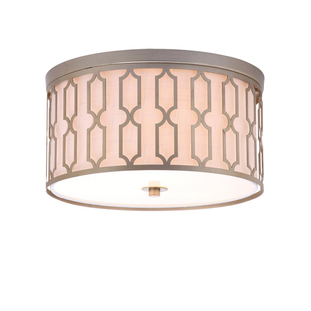 Jonathan Y Link 3 Light Soft Gold 16 75 In Metal Flush Mount