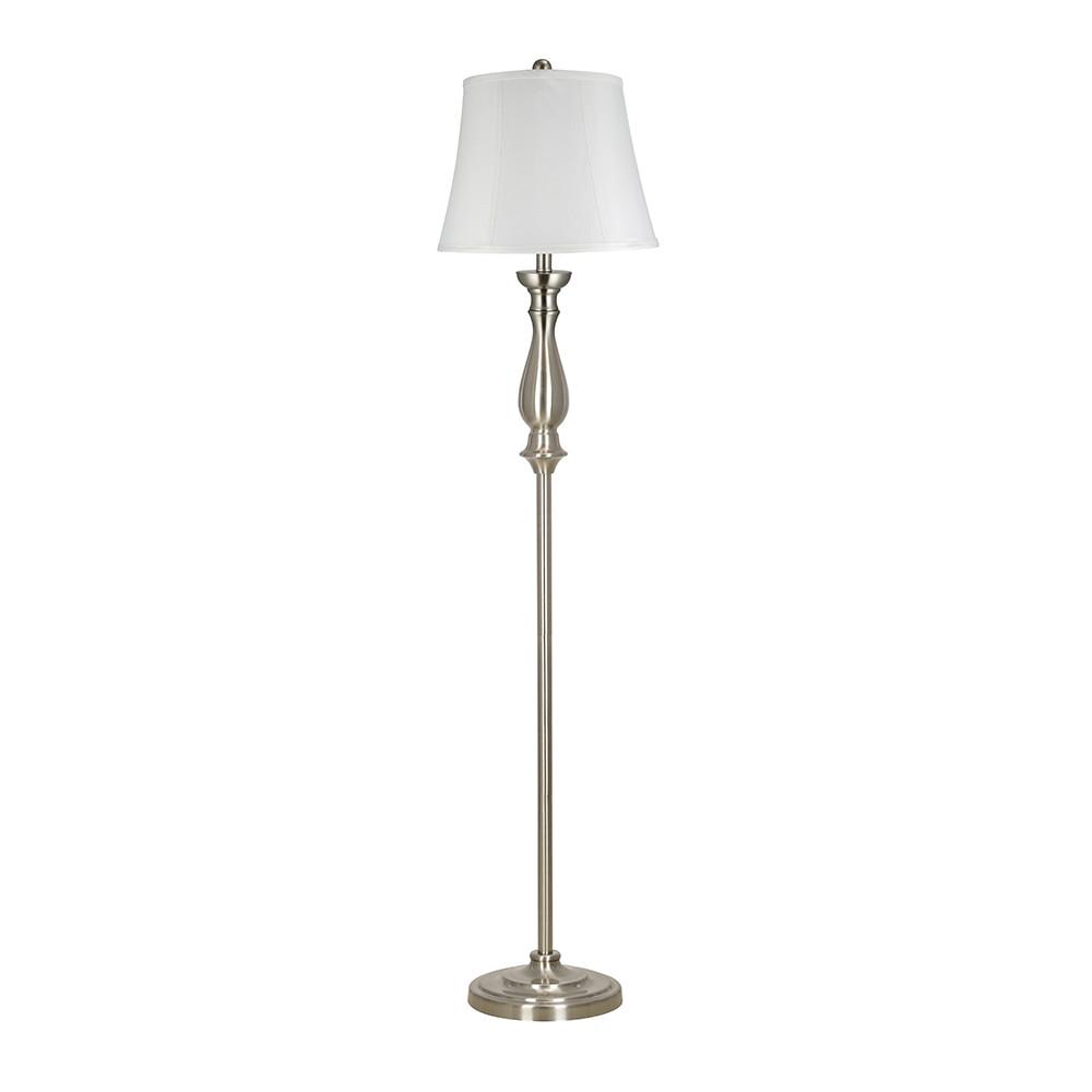 Cresswell 61 in. Brushed Nickel Floor Lamp BM146300 The Home Depot