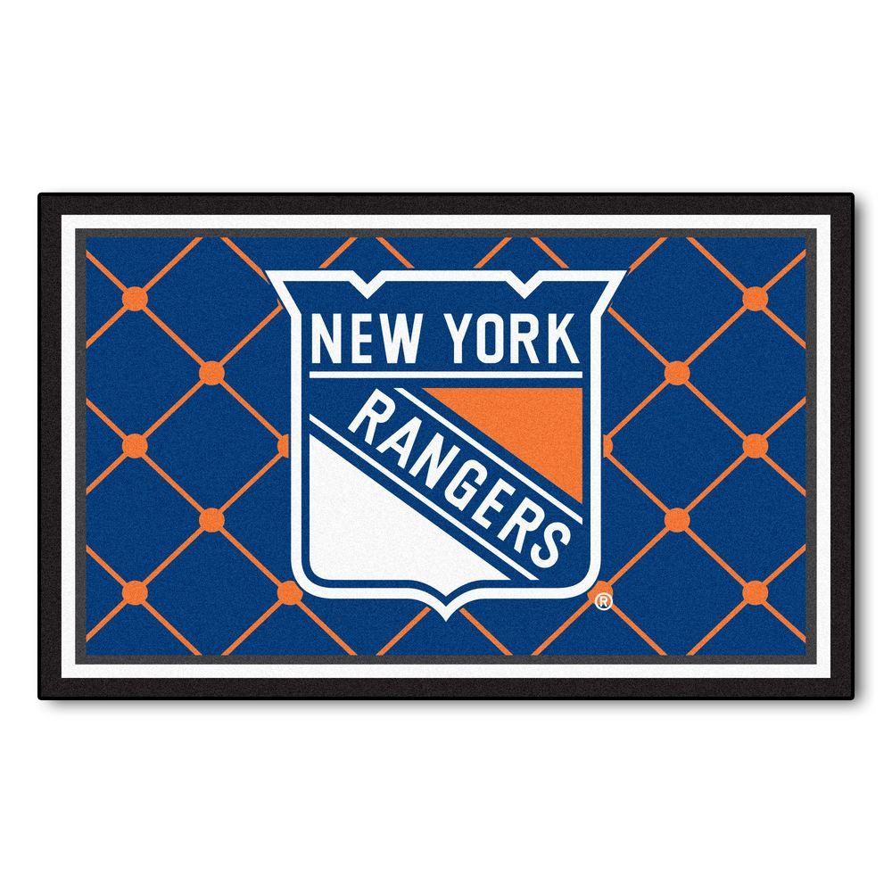 Fanmats New York Rangers 4 Ft X 6 Area Rug