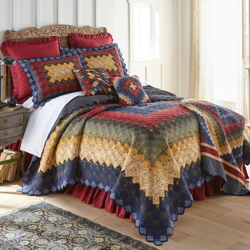 DONNA SHARP Chesapeake Trip 3Piece Gold Cotton King Quilt SetZ72507