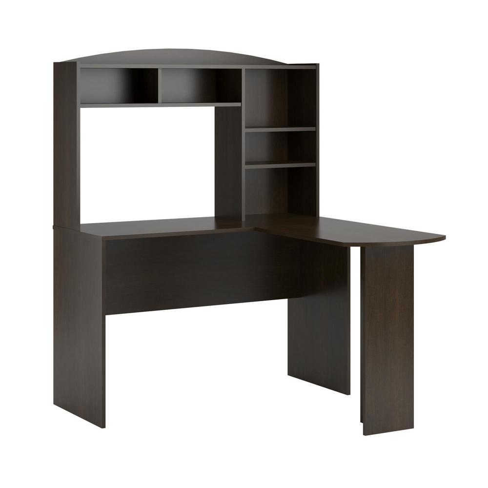 Ameriwood Gullberry Espresso Desk With Hutch Hd60874 The Home Depot