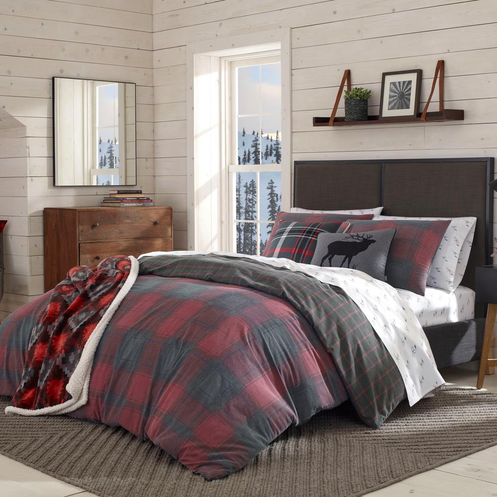 2 Piece Red Cattle River Plaid Twin Duvet Cover Set 2 Piece Red Cattle River Plaid Twin Duvet Cover Set