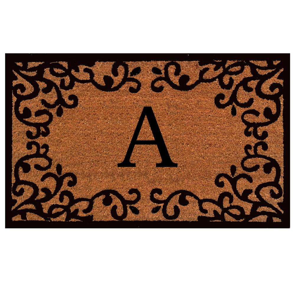 Home & More Chateaux Monogram Door Mat 24 in. x 36 in. (Letter A