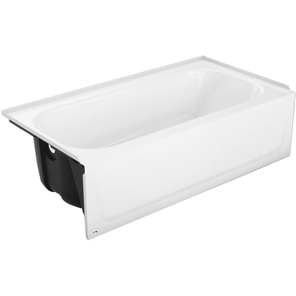 American Standard Cambridge 5 ft. Left Drain Bathtub in White2460.002.020 The Home Depot