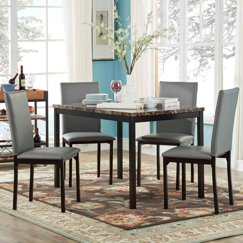 HomeSullivan Bedford 5Piece Grey Dining Set402601485PC2GRS The Home