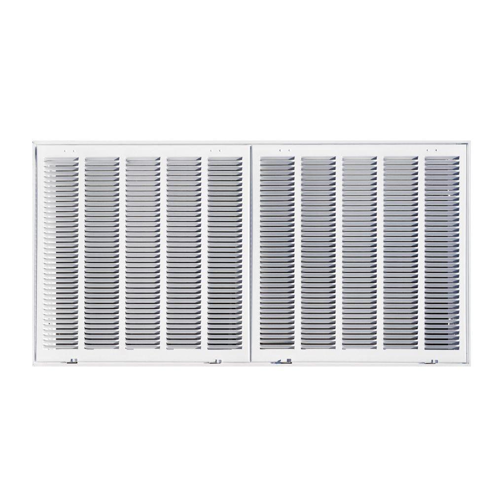 TruAire 40 in. x 20 in. Steel Return Air Filter Grille, WhiteH190
