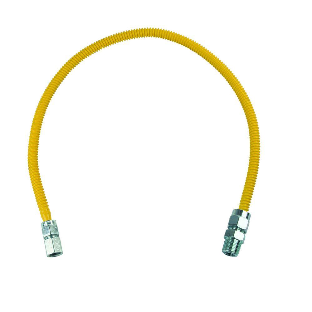 BrassCraft ProCoat 3/8 in. FIP x 3/8 in. MIP x 30 in. Stainless Steel