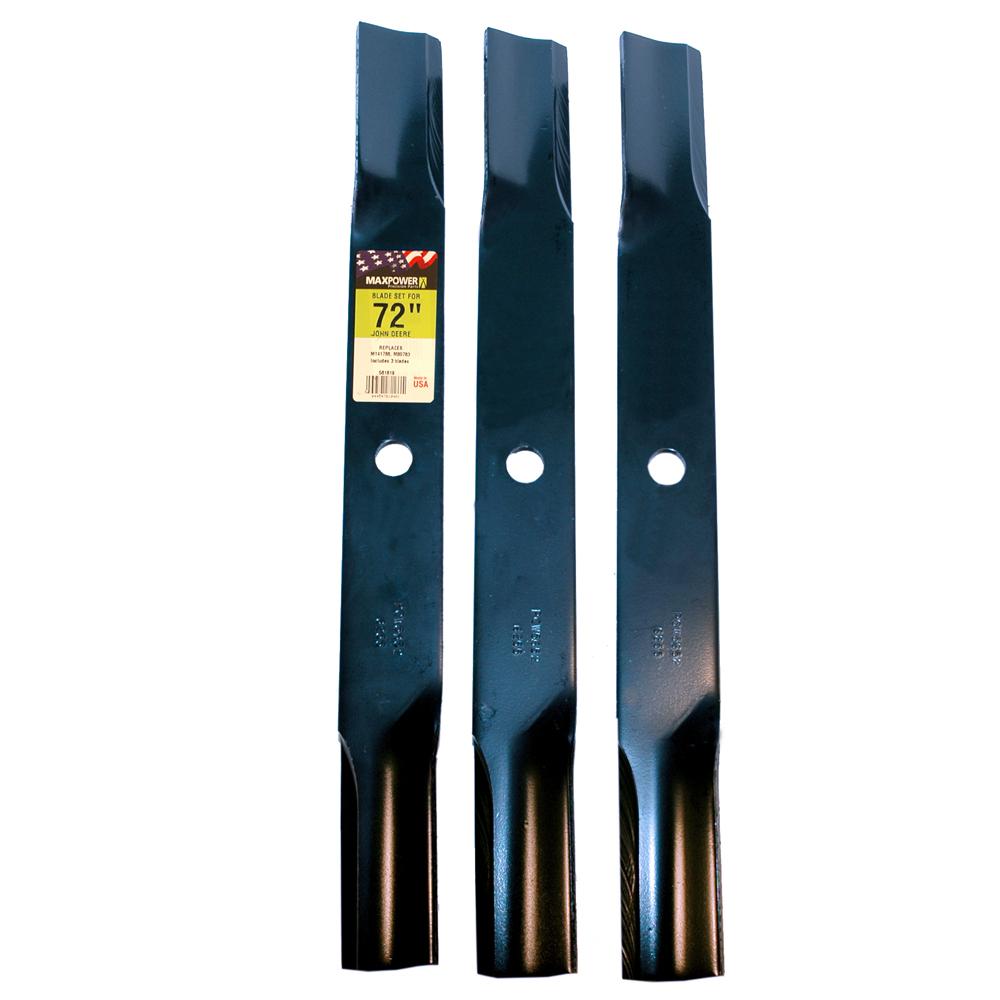 Maxpower 72 In Mower Blade Set For John Deere Mower 3 Pack 561819 The Home Depot 6097