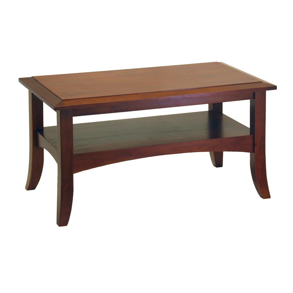 Winsome Wood Craftsman Walnut Coffee Table 94234 The Home Depot Winsome Wood Craftsman Walnut Coffee Table