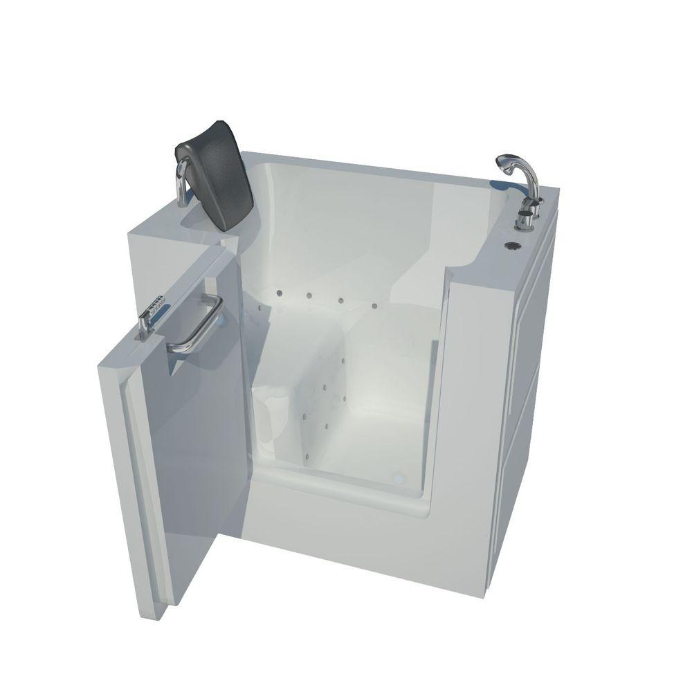 Universal Tubs Nova Heated 3.4 ft. WalkIn Air Jetted Tub in White with