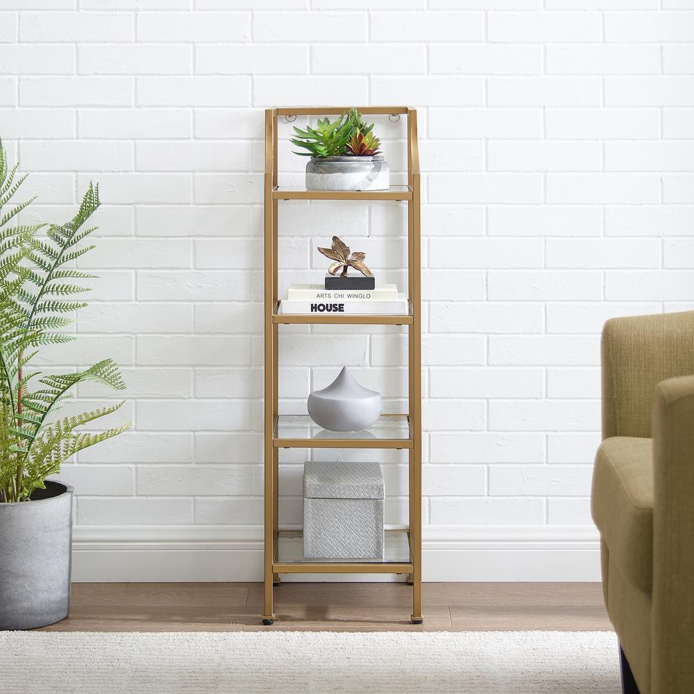 Crosley Furniture Aimee Soft Gold Short Etagere Cf6100 Gl The Crosley Furniture Aimee Soft Gold Short