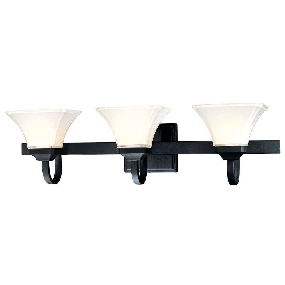 Minka Lavery Agilis 2Light Black Bath Light681266 The Home Depot