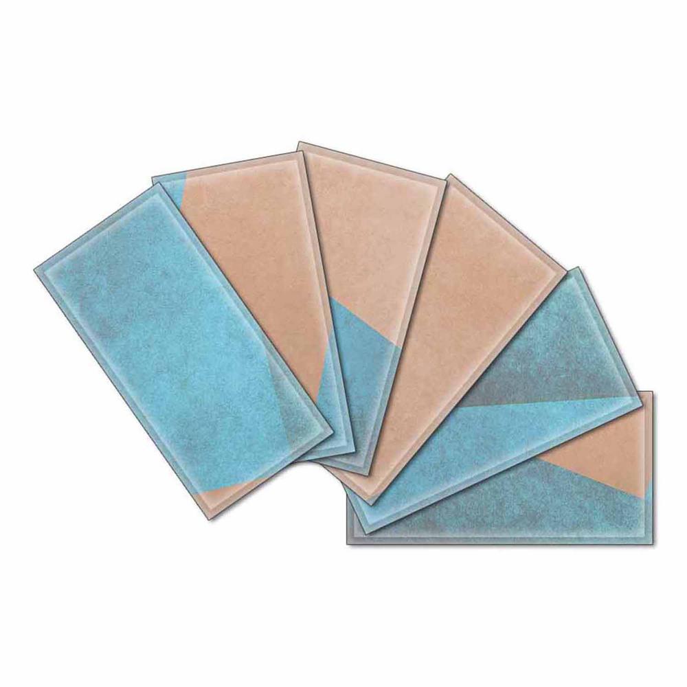 3 In X 6 6mm Crystal Beveled Gl Mosaic Wall Tile 7 8 Sq 3 In X 6 6mm Crystal Beveled Gl Mosaic Wall Tile