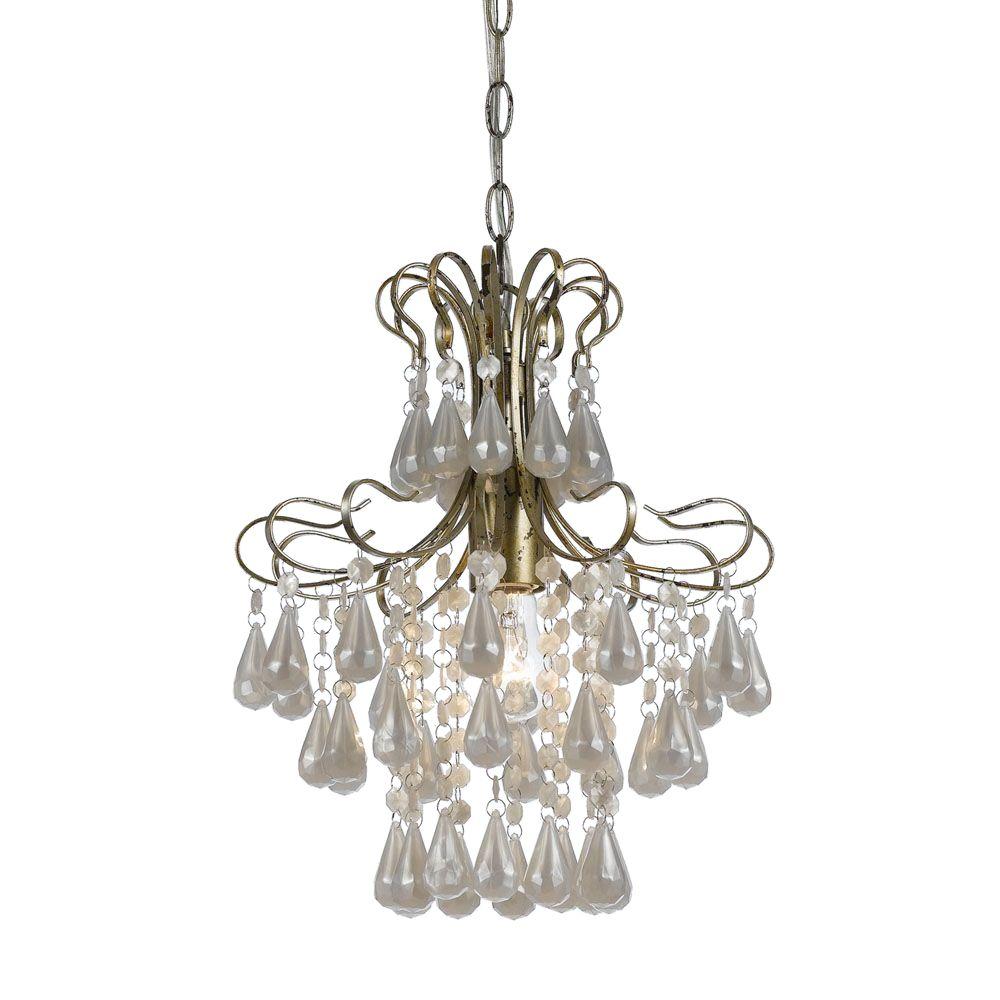 Tadpoles 4-Light White Mini Chandelier-cchapl410 - The Home Depot