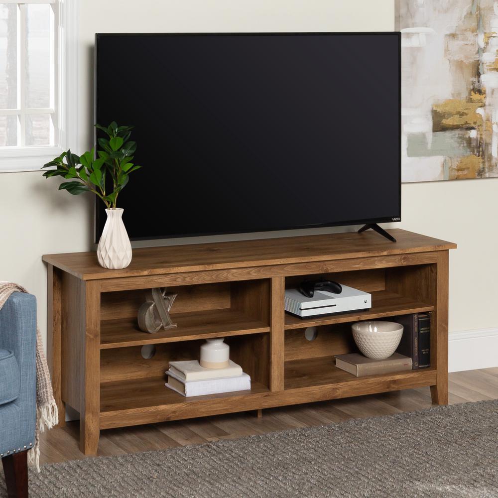 Walker Edison Furniture Company 58 In Wood Tv Media Stand Storage