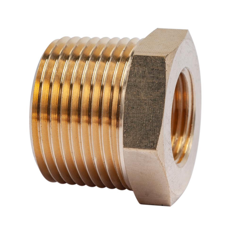 LTWFITTING 3/4 In. MIP X 3/8 In. FIP Brass Pipe Hex Bushing Fitting (5 ...