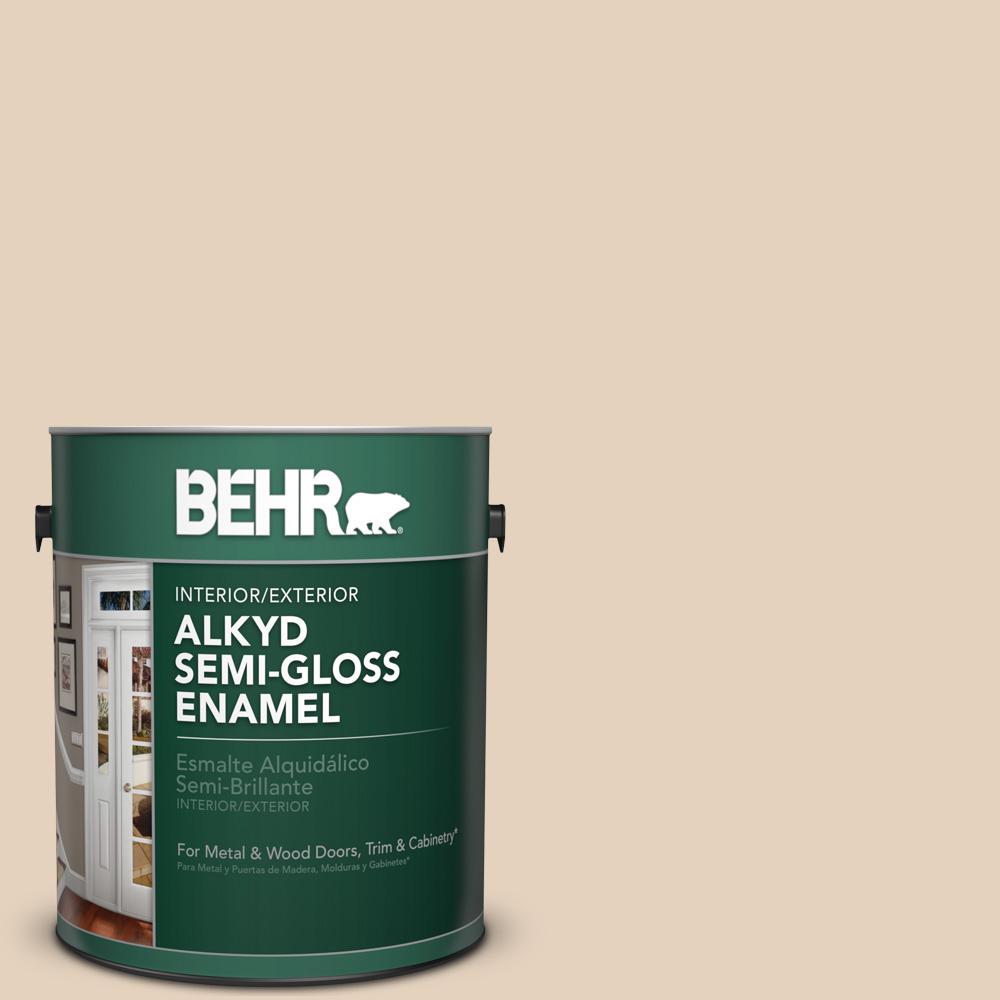 BEHR 1 gal. ICC21 Baked Scone SemiGloss Enamel Alkyd Interior