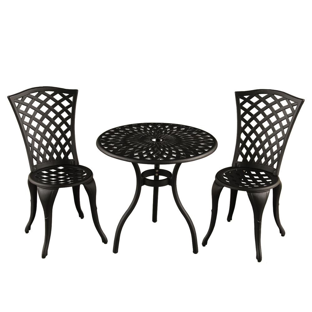 Contemporary Modern 3 Piece Aluminum Mesh Lattice Outdoor Patio Aluminum Mesh Lattice Outdoor Patio
