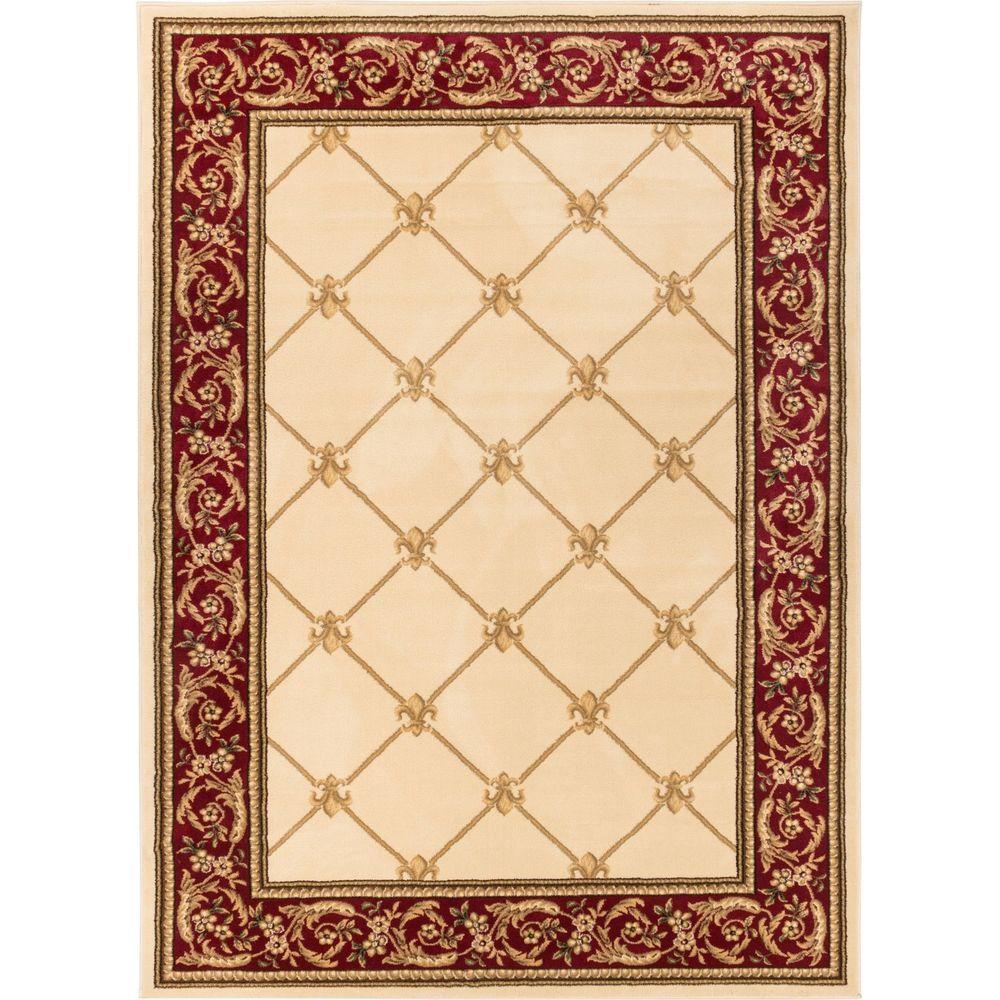 Well Woven Timeless Fleur De Lis Ivory 11 Ft X 15 Traditional Well Woven Timeless Fleur De Lis Ivory 11 Ft X 15 Traditional Area Rug 3622t The Home Depot