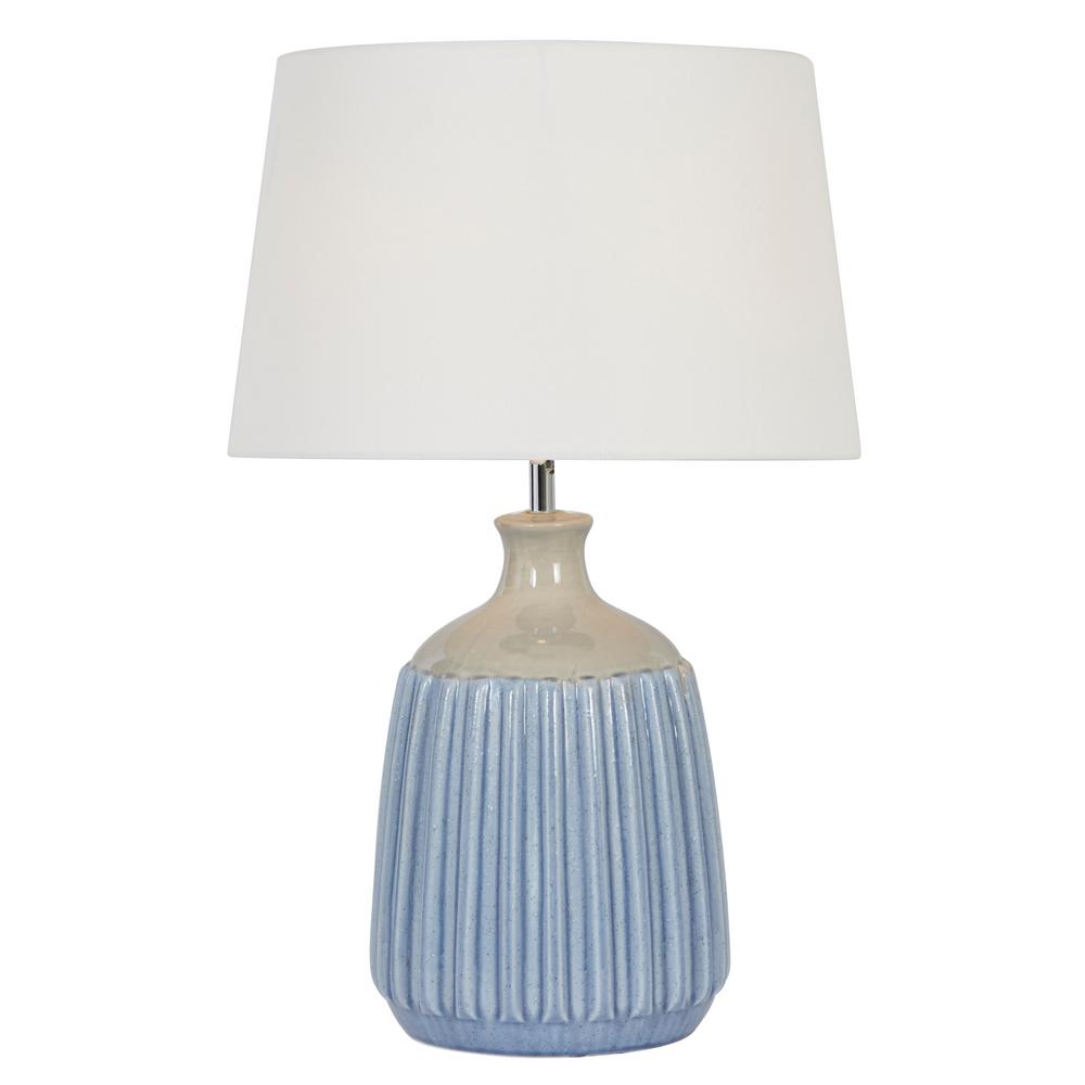 blue gray table lamp