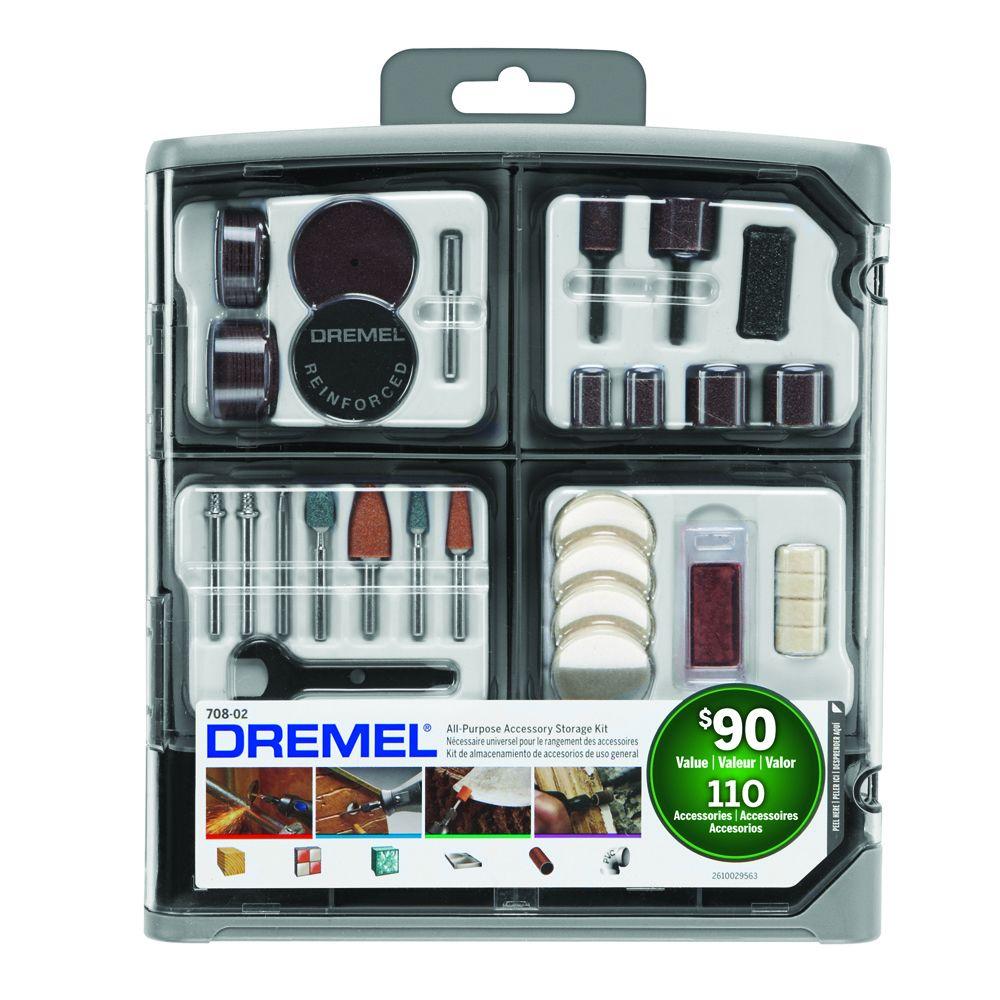 Dremel Rotary Tool Accessory Kit (108-Piece + 2 Bonus Pieces)-708-02 ...