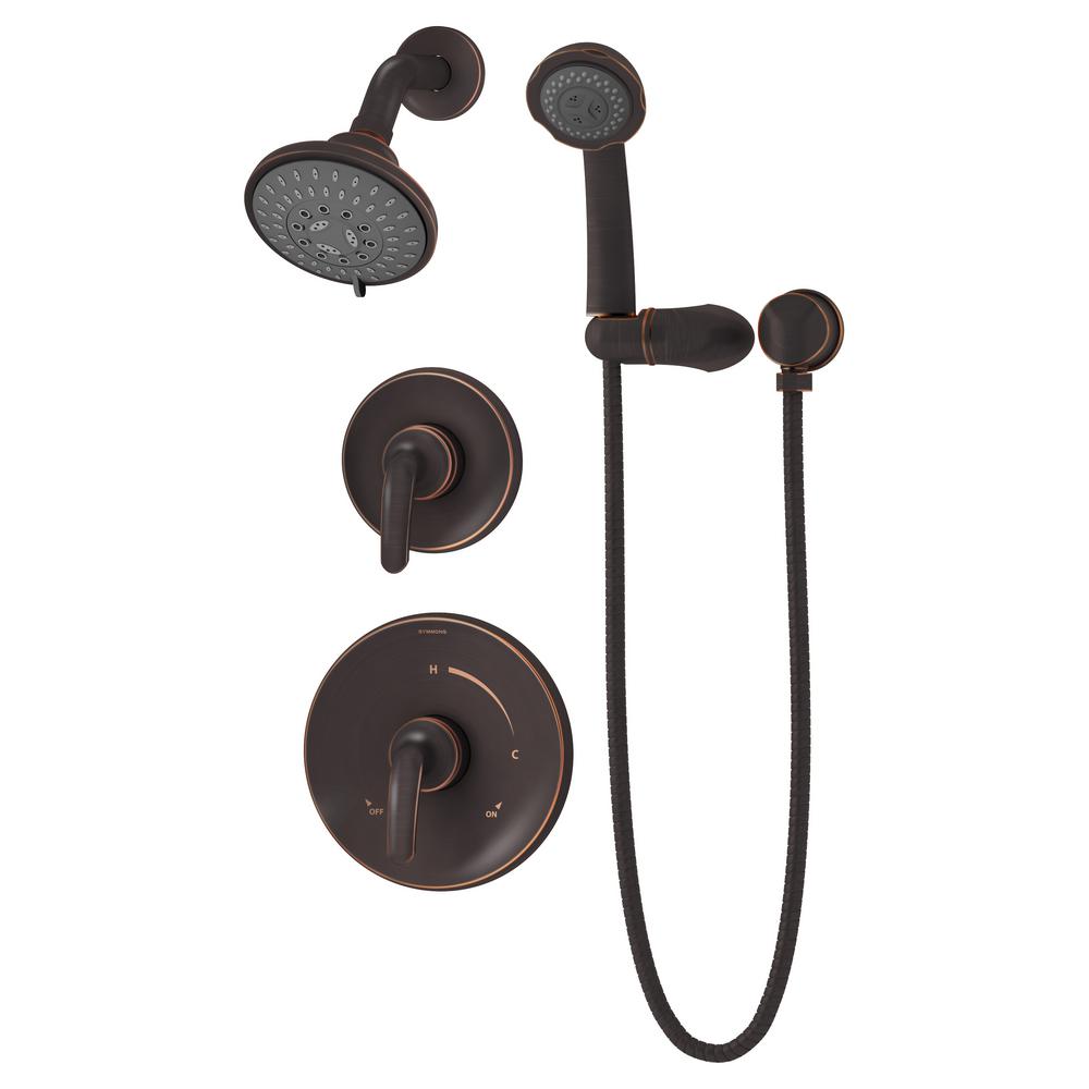 Symmons Elm 1-Handle Wall Mounted Shower Trim Kit In Seasoned Bronze ...