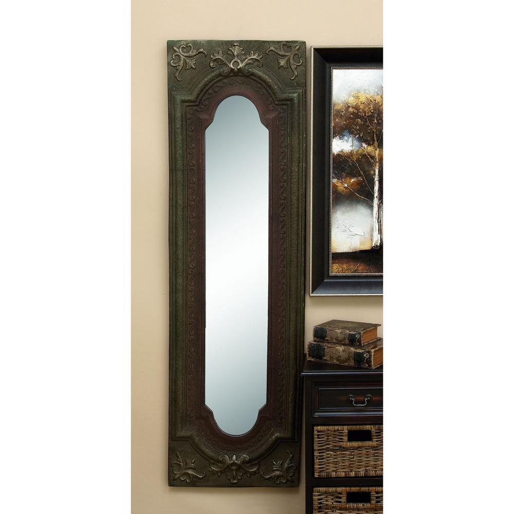 Larson Juhl Acadia 25 In X 49 Transitional Framed Bevel Mirror Old World 64 In X 19 Scrollwork Framed Mirror