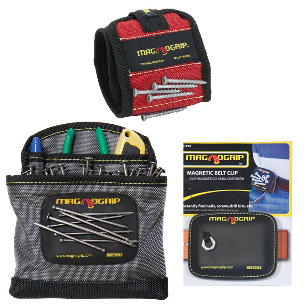 MagnoGrip Wristband, Belt Clip and ClipOn