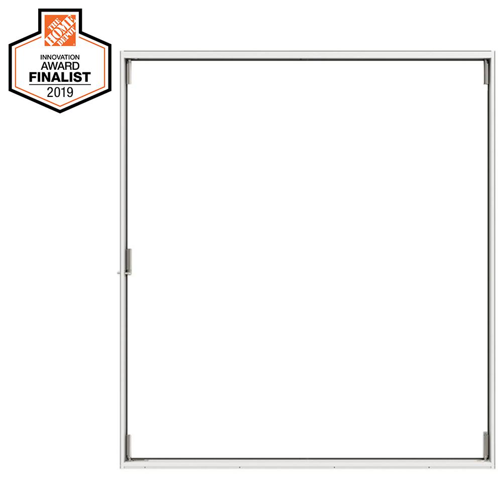 JELDWEN 70 in. x 77 in. F2500 LHF White Painted Fiberglass LeftHand Folding Patio Door Frame