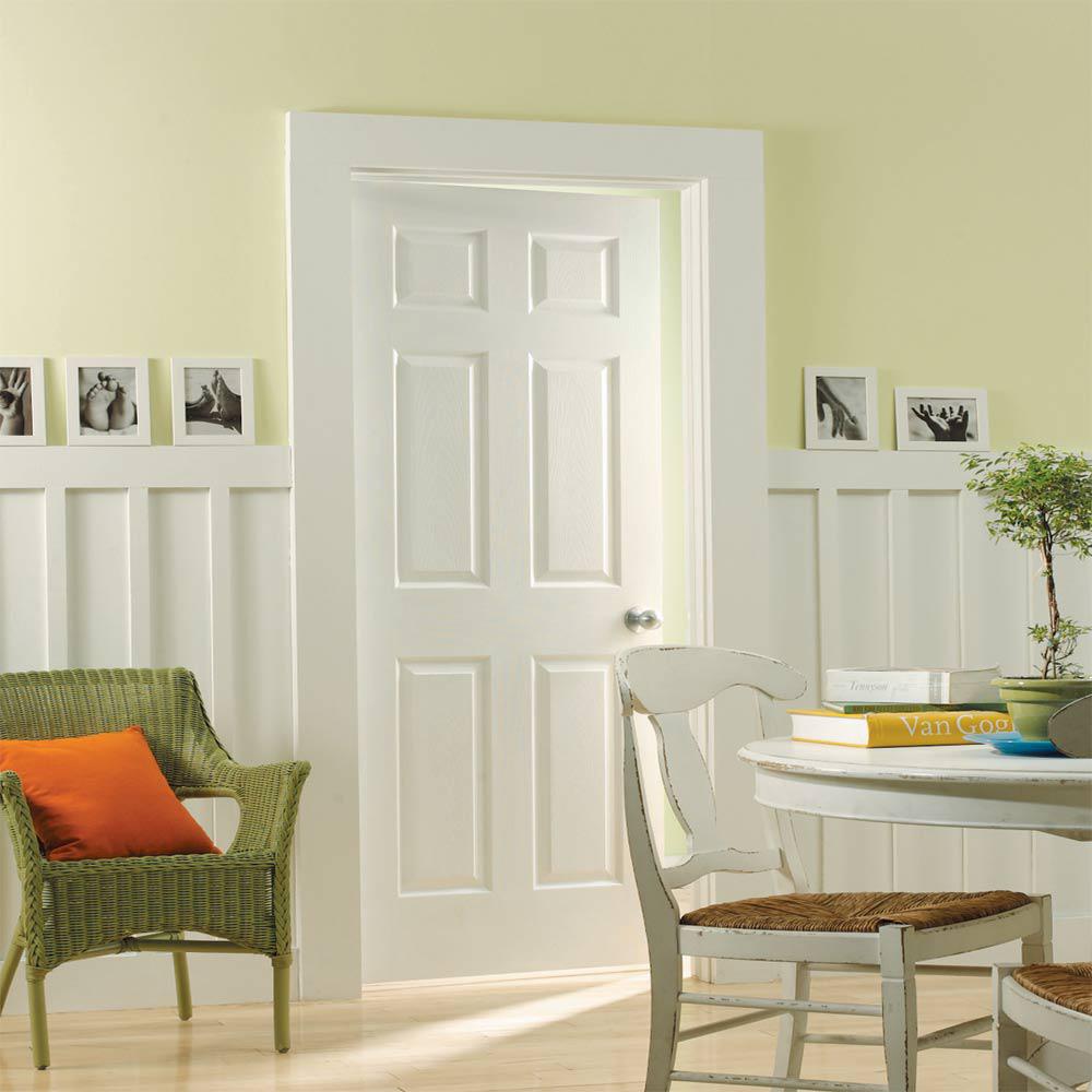 Masonite 32 In X 80 In Textured 6 Panel Bored Hollow Core