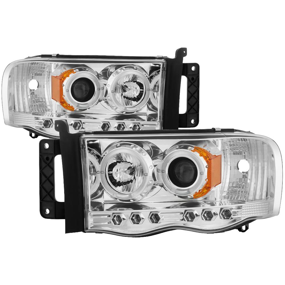 Spyder Auto Dodge Ram 1500 02 05 2500 3500 03 Projector Dodge Ram 1500 02 05 2500 3500 03 Projector Headlights Led Halo Replaceable Leds Chrome