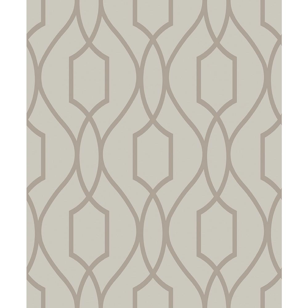 Advantage 8 In X 10 In Evelyn Bronze Trellis Wallpaper Sample Images, Photos, Reviews