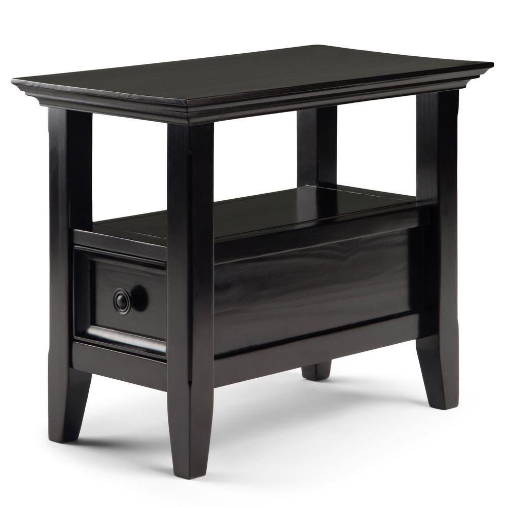 Solid Wood Narrow Side Table Barkeaterlake Com - Solid Wood Narrow End Tables