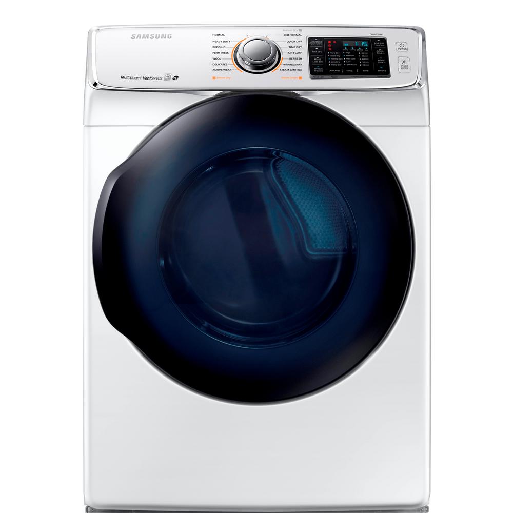 7.5 cu. ft. Electric Dryer with Steam in White, ENERGY STAR